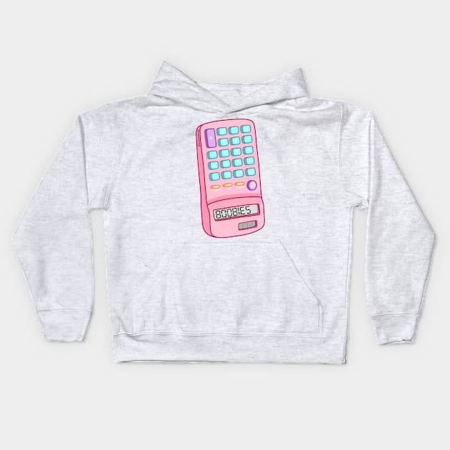 Pastel Calculator Typing Kids Hoodie by scrambledpegs